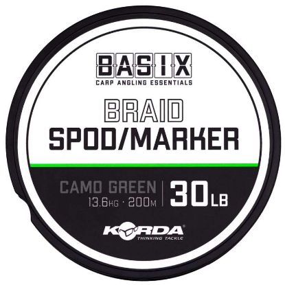 Picture of KORDA Basix Spod and Marker Braid 30lbs 200m, Camo Green