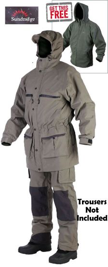 Picture of DAIWA SUNDRIDGE Poacher Jacket incl FREE Polar Fleece Jacket & Hood SMALL Jacket  Small *SALE*