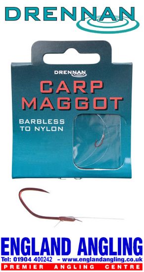 Picture of DRENNAN Hooks to Nylon Carp Maggot Barbless (8 per pack)