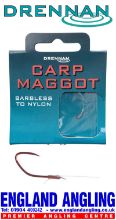 Picture of DRENNAN Hooks to Nylon Carp Maggot Barbless (8 per pack) Size 18 to 3lb (0.13)