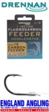 Picture of DRENNAN Fluorocarbon Feeder Hooklength Carbon Feeder (8 per pack) MicroBarbed sz 16  4.4Lb (0.17Mm)