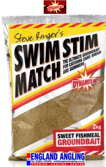 Picture of DYNAMITE BAITS Steve Ringers Swim Stim Match Sweet Fishmeal Groundbait 2kg