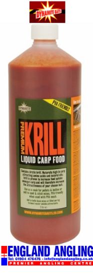 Picture of DYNAMITE BAITS Liquid Carp Food Premium Krill Liquid (PVA Friendly) 1 Litre