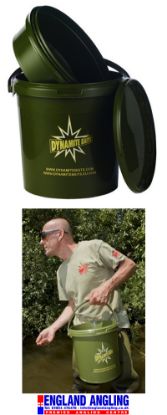 Picture of DYNAMITE BAITS Carp Bucket 10 Litre Green with insert tray