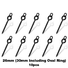 Picture of ENGLAND ANGLING Bait Screws, metal 10 per pack 26mm (30mm inc ring) 26mm with oval ring