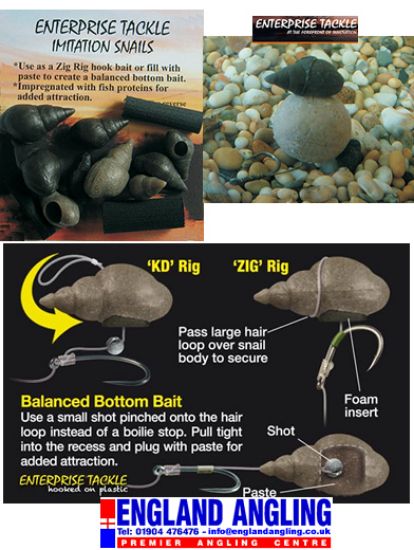 Picture of ENTERPRISE TACKLE Imitation Snails (9 per pack)