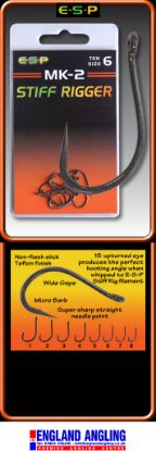 Picture of ESP Raptor Stiff Rigger MK2 Hooks Size 7 Barbed (10 per pack) *SALE*