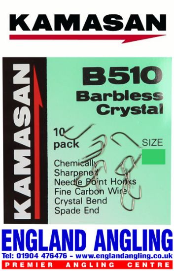 Picture of KAMASAN B510 Barbless Hooks SIZE 14 (10 per pack)