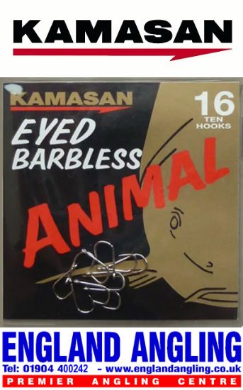Picture of KAMASAN Animal Hooks Eyed Barbless (10 per pack)