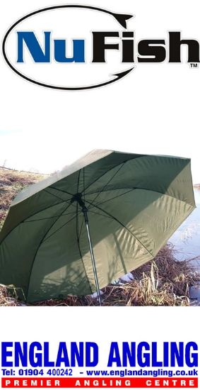 Picture of NUFISH 45 inch Nylon Brolly - Dark Green colour (shower proof not 100% waterproof)