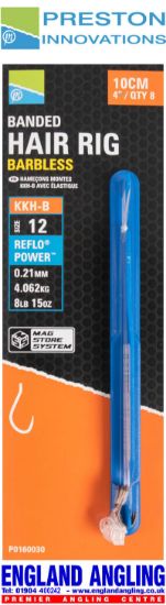 Picture of PRESTON KKH-B Banded Hair Rigs 4in (10cm) Barbless