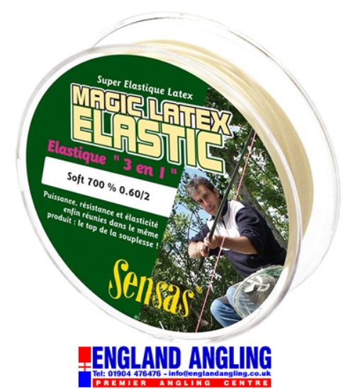 Picture of SENSAS Magic Latex Elastic Soft 700%, 0.60/2, Natural *SALE*