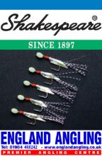 Picture of SHAKESPEARE Salt XT Strike Point Sabiki Rigs 30lbs Size 8 (6 per pack) Red Eye