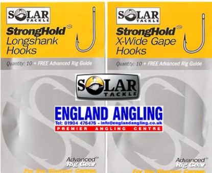 Picture of SOLAR Stronghold X-Wide Gape Hooks MicroBarbed size 12  + FREE RIG GUIDE *SALE*