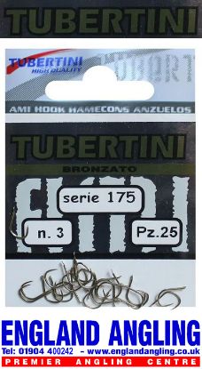 Picture of TUBERTINI Series 175 Hooks no.6 - size 10 (25 per pack, barbless)
