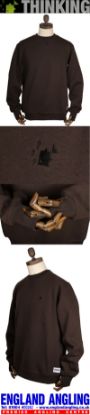 Picture of THINKING ANGLERS Crew Neck Jumper OLIVE
