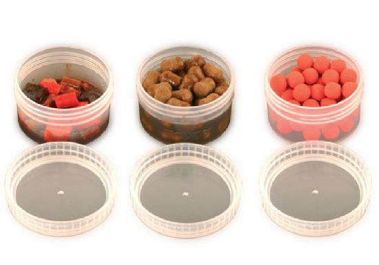 Picture of FOX Mini Bait Tubs Pots , Glug Pots (Half Size) Clear x 6