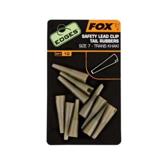 Picture of FOX Edges Size 7 LeadClip Tail Rubbers Khaki (10 per pack)