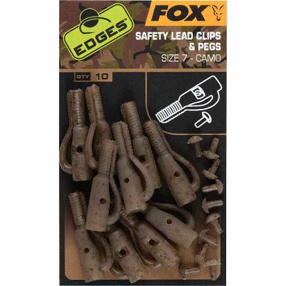 Picture of FOX Edges Camo Safety Lead Clips and Pegs sz7