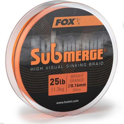 Picture of FOX Submerge Bright Orange Sinking Braid 300m 0.16mm 25lb/11.3kgs *SALE*