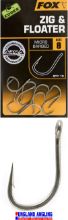 Picture of FOX Edges Armapoint Hooks - Zig & Floater (10 per pack) Barbed Sz 6