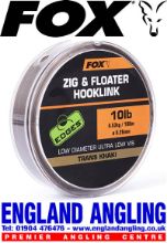 Picture of FOX Zig and Floater Hooklink Trans Khaki 100m 15lb  0.30mm