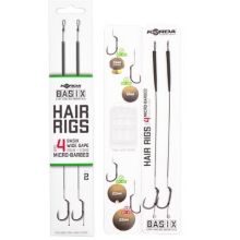 Picture of KORDA Basix Hair Rigs Hair Rigs Wide Gape Sz4 MicroBarbed 25lb