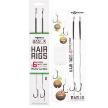 Picture of KORDA Basix Hair Rigs Hair Rigs Wide Gape Sz6 MicroBarbed 18lb