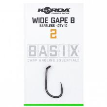 Picture of KORDA Basix Hooks Wide Gape Hooks Sz2 Barbless