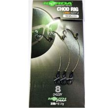 Picture of KORDA Ready Tied Chod Rigs Barbless (3 per pack) Long Barbless size 8