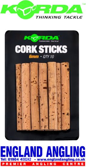 Picture of KORDA Cork Sticks (10 per pack) Sticks only  8mm *SALE*