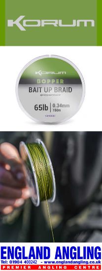 Picture of KORUM Bopper Bait Up Braid 65lb, 0.34mm 150m Bopper Bait Up Braid 65lb *SALE*