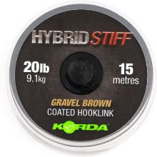 Picture of KORDA Hybrid STIFF Korda Hooklink, 20lbs, 15m Stiff  Gravel Brown