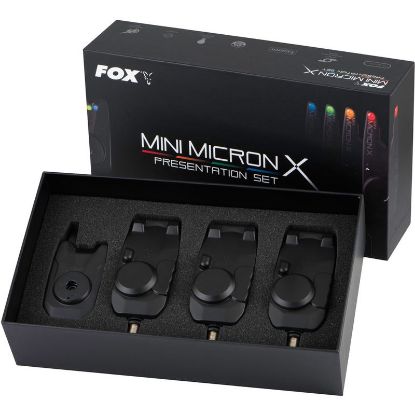 Picture of FOX Mini Micron X Bite Alarm Set 3 Rod Set *SALE*