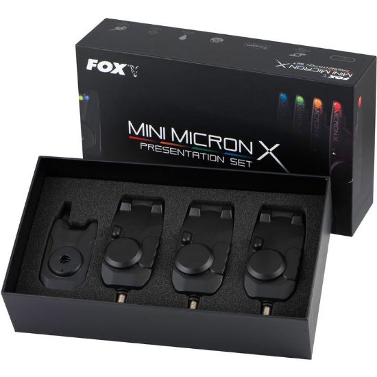 Picture of FOX Mini Micron X Bite Alarm Set 3 Rod Set *SALE*