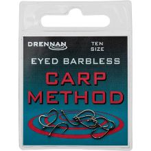 Picture of DRENNAN Carp Method Barbless Hooks Eyed (10 per pack) Sz 18