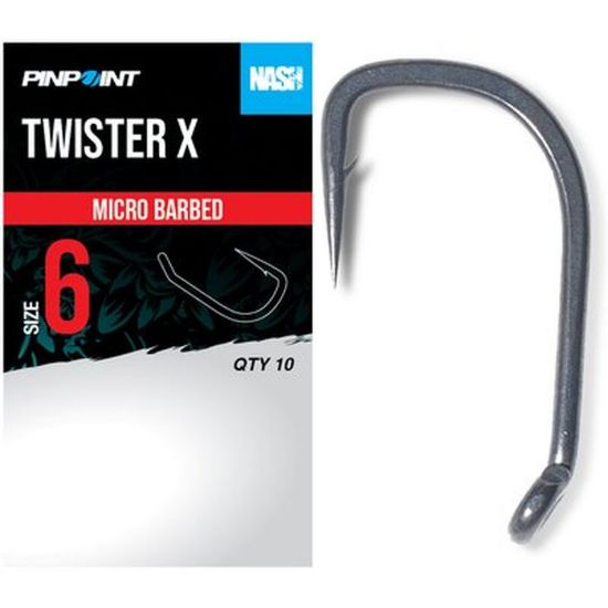 Picture of NASH PinPoint Twister X Hooks MicroBarbed