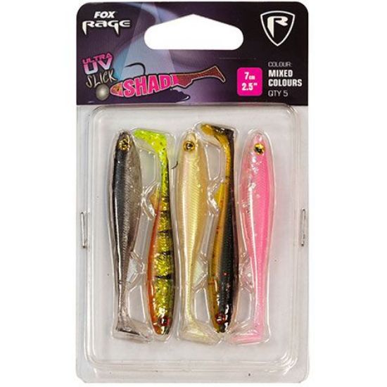 Picture of FOX Rage Slick Shads Mixed UV Colours (3 per pack)