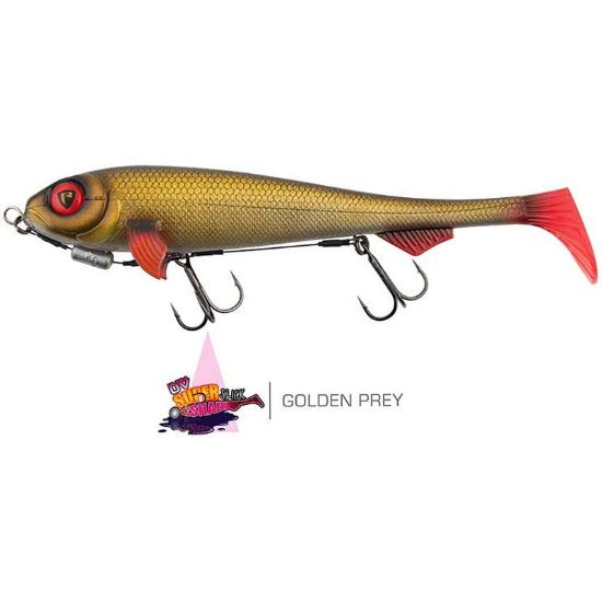 Picture of FOX RAGE Super Slick Shad 18cm 7inch Loaded UV Golden Prey