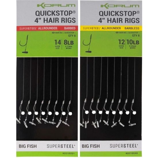 Picture of KORUM Big Fish Quickstop Hair Rigs (8 per pack)