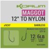 Picture of KORUM Xpert Maggot Hooks to Nylon 15cm