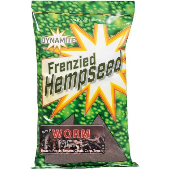Picture of DYNAMITE BAITS Frenzied Hempseed Groundbait 900g Dark Worm