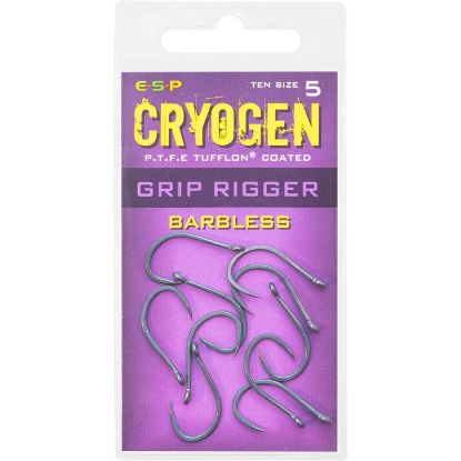 Picture of ESP Cryogen Grip Rigger Hooks Barbless size 5