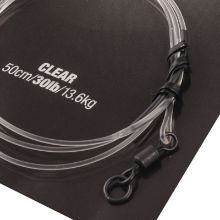 Picture of KORDA Dark Matter Leader with Ring Swivel 50cm Clear 30lb