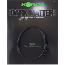 Picture of KORDA Dark Matter Leader with QC Swivel 30cm Weed 30lb