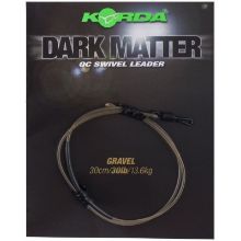 Picture of KORDA Dark Matter Leader with QC Swivel 30cm Gravel 30lb
