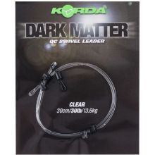Picture of KORDA Dark Matter Leader with QC Swivel 30cm Clear 30lb