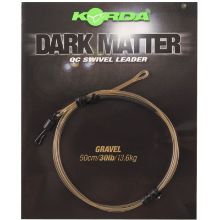 Picture of KORDA Dark Matter Leader with QC Swivel 50cm Gravel 30lb