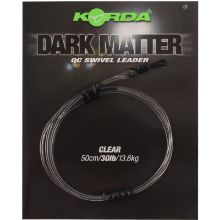 Picture of KORDA Dark Matter Leader with QC Swivel 50cm Clear 30lb