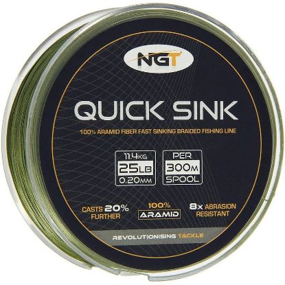 Picture of NGT Moss Green Quick Sink Braid 25lb 0.23mm (300m)